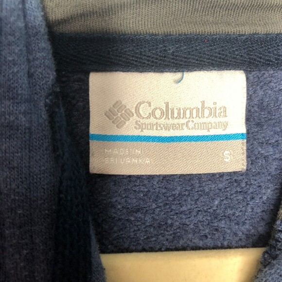Columbia Mens Hoodie Size Small Blue Long Sleeve Front Pockets Pullover - Picture 6 of 7